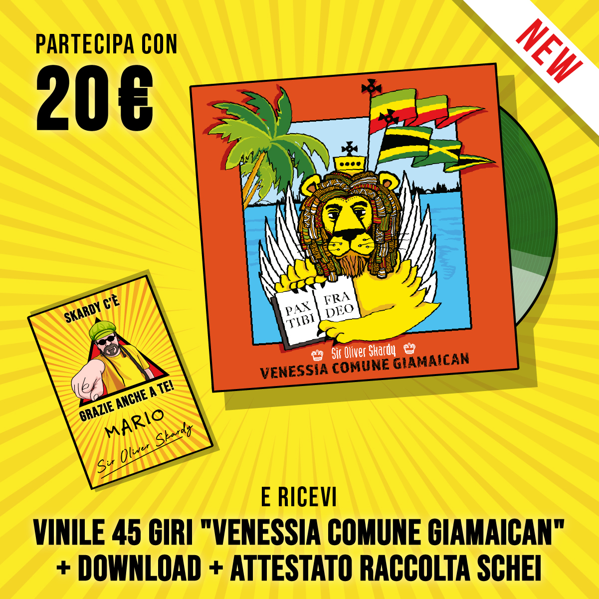 Prorogata al 15 giugno la “raccolta schei” per il nuovo album di Skardy "Figa e Sfiga" 1200x1200 Skardy Crowdfunding 12