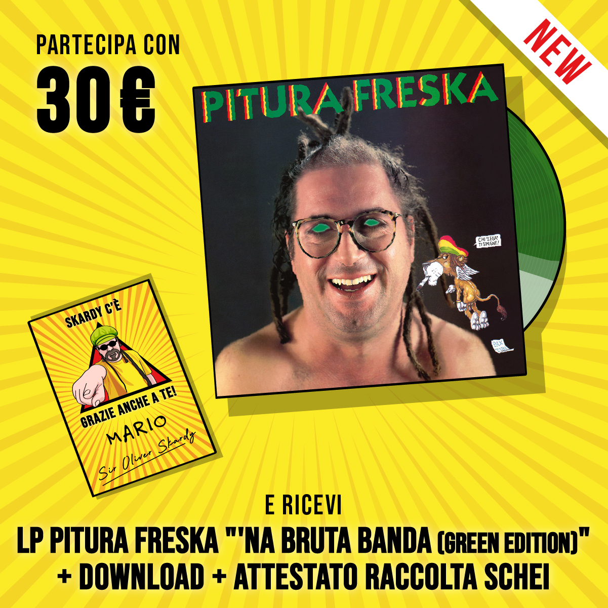 Prorogata al 15 giugno la “raccolta schei” per il nuovo album di Skardy "Figa e Sfiga" 1200x1200 Skardy Crowdfunding 13