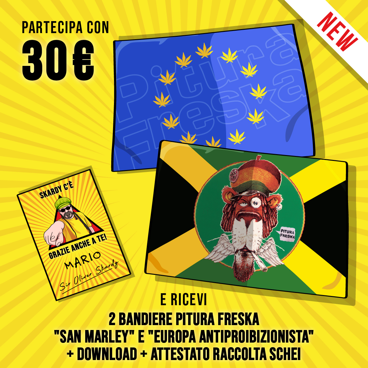 Prorogata al 15 giugno la “raccolta schei” per il nuovo album di Skardy "Figa e Sfiga" 1200x1200 Skardy Crowdfunding 14